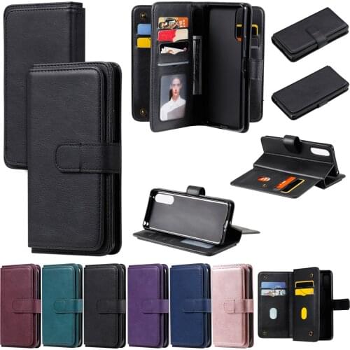 Wallet Leather Cases for Sony Xperia 1 ii 10 II 8 5 L4 Case Filp Cover Luxury Multi-card Slot Full Protection Phone Bag 2020 New