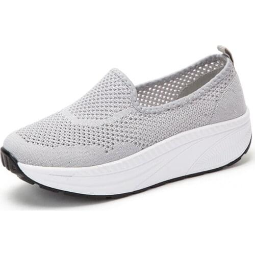 BeckyWalk Summer Mesh Women Shoes Platform Loafers Autumn Slip On Breathable Women Casual Flats zapatos mujer Size 35-42 WSH2925