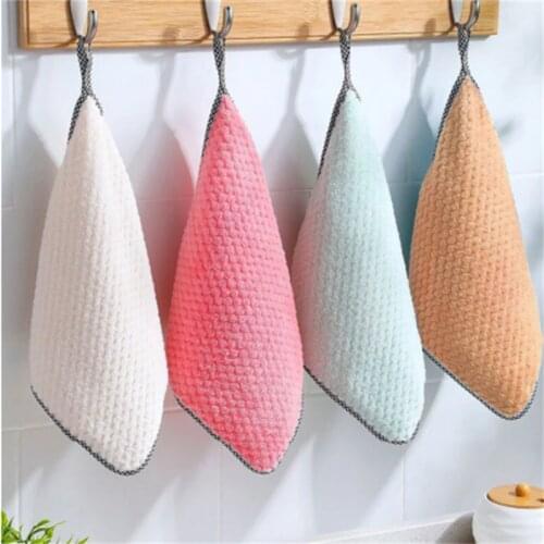 Non-Stick Oil Kitchen Daily TowelNo Hair Removal Dishcloth,Thickened Table Cleaning Cloth Water Absorption Pad Kitchen Cloth