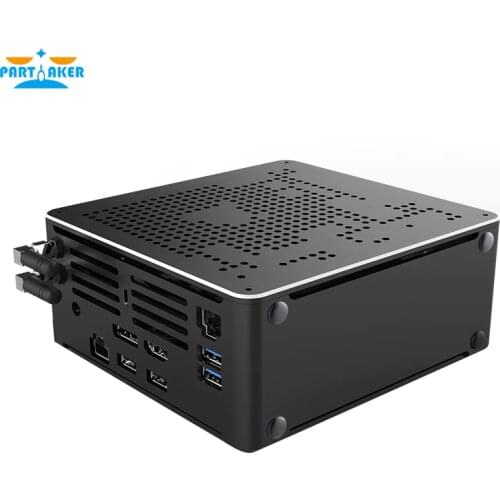 Partaker Mini Gaming PC Intel Core i9 10880H 8 Cores 16 Threads Desktop Computer 2*DDR4 2*M.2 NVMe Win10 Pro 4K HTPC HDMI DP