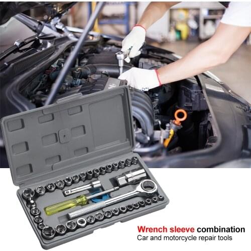 40pcs Hand Tools Ratchet Wrench Set Car Repair Ratchet Spanner Wrench Socket Set Bicycle Car Repair Tool Kits