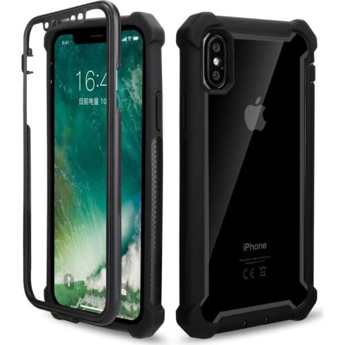 Shockproof Bumper Transparent Clear Phone Case For iPhone 12 11 Pro Max X XR XS Max 6 6S 7 8 Plus TPU Cases PC Back Phone Cover