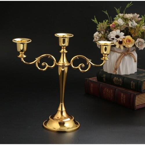 Retro Metal Classic Craft Candle Holder Candlesticks Holders Wedding Table Decoration Dining Table Decor European Decor