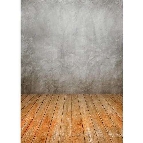 Gray Wall Wooden Floor Vinyl Photography Backgrounds for Photo Studio Custom Portrait Children Baby Photo Backdrops Photobooth