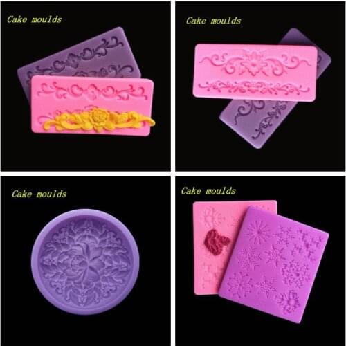 Sugar coated silicone mold cherry blossom, iron pattern, snow chocolate cake baking tool DIY cake mold WMJ-895