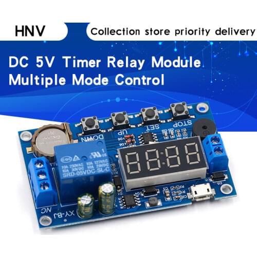 DC 5V Real time Timing Delay Timer Relay Module Switch Control Clock Synchronization Multiple mode control Wiring diagram