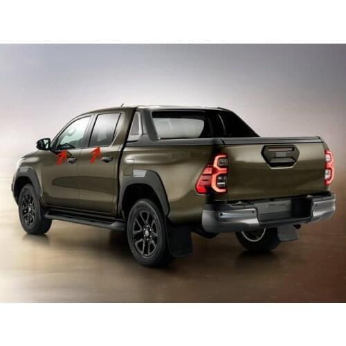 Car styling stainless steel Car window trim Chrome car window trim Chrome car trim for Toyota hILUX REVO 2006-2014 2015-2019