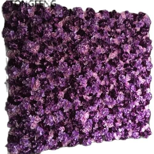 TONGFENG 10pcs/lot PURPLE Wedding 3D flower wall flower runner wedding Artificial silk rose peony wedding backdrop decoration