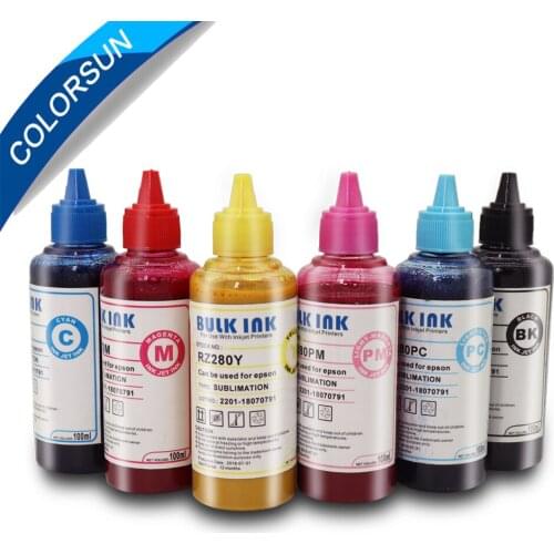 6*100ML Universal Sublimation Ink For Epson T50 L800 Printers Heat Transfer Ink Heat Press Sublimation Ink
