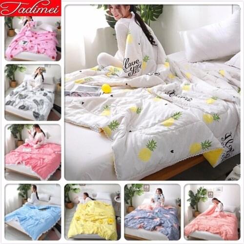 High Quality Summer Autumn Quilts Comforter Blankets Adult Kids Child Single Twin Queen King Size Soft Cotton Bedspreads 150x200
