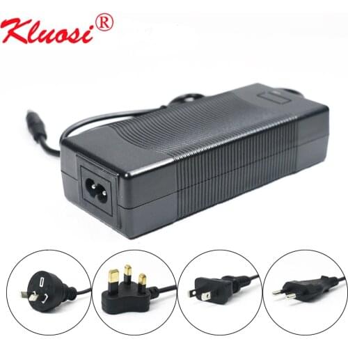 KLUOSI 7S 29.4V 4A 24v Li-ion Battery Pack Charger Desktop Type Fast Power Supply Adapter EU/US/AU/UK AC DC 5521 Converter Quick