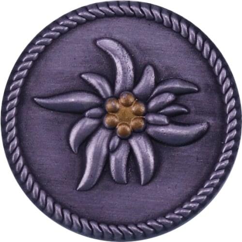 WW II German Mountain Troop Edelweiss Hat Pin Badge In Retro Style