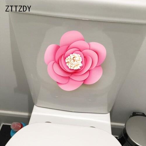 ZTTZDY 20*20.3CM Beautiful Chinese Style Cut Flowers Bathroom Toilet Sticker Wall Decals T2-0358