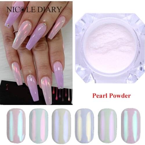 1g Pearl Powder Nail Art Glitter Mirror Effect Chrome Pigment UV Gel Polish Shimmer Dip Dust DIY Nails Decoration