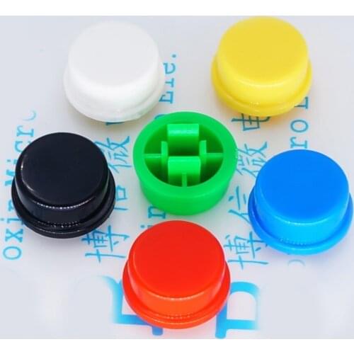 1000pcs/lot A24 Round key cap 12*12*7.3mm Button cap switch cap 12 * 12 * 7.3 mm white blue red black green