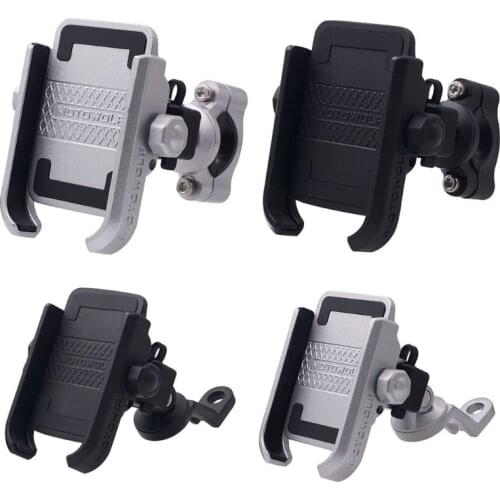 12V 24V Motorcycle Scooter Handlebar Rearview Mirror Phone Holder Mount Bracket USB Charger For Samsung 4.5-7 inch Mobile Phone