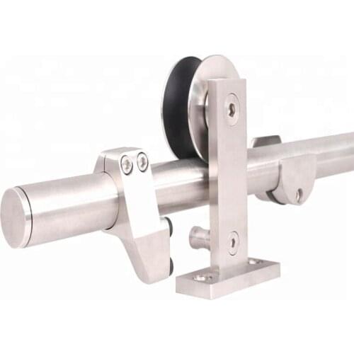 6.6FT Stainless Steel Modern Interior Sliding Barn Closet Cabinet Door Track Hardware Kit