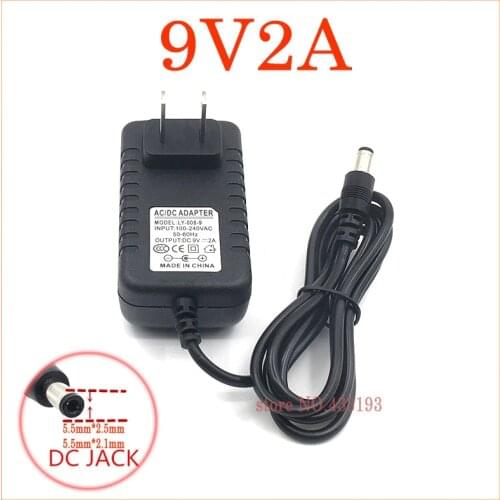 AC/DC Adapters Worldwide 1pcs 100V 240V DC 9V AC 2A Converter Adapter US Plug Adaptor Power Supply Black