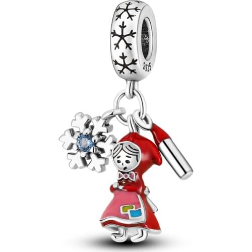 CODEDOG Authentic 925 Sterling Silver Little Girl Charms Fit Original 3mmBracelet Beads DIY Jewelry For Women CMC543