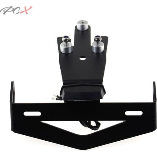 Motorcycle License Number Plate Frame Holder Bracket with Light for KAWASAKI ER-6N ER-6F NINJA 650 ER6N ER6F ER6N