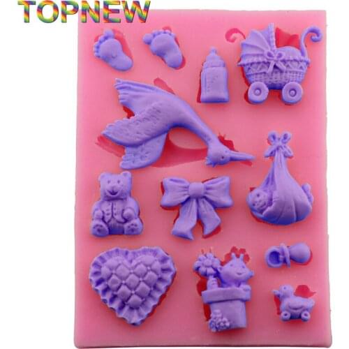 Baby Toys animal 3d Silicone Cake Decoration Molds Fondant Chocolate Moulds Pastry cake Tools C1914