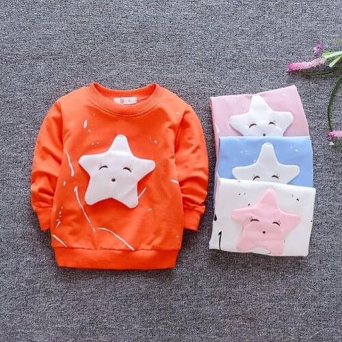 Kids Sweatshirts Baby Tops Boys Girls Hoodie Clothes Toddler Clothing Infant Cotton T Shirt Round Neck Bottoming Shirt