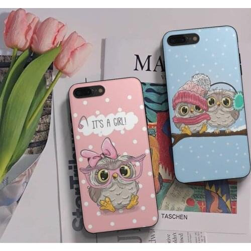 Baby Cute Owl Lover Cartoon Phone Case Fundas Shell Cover For Iphone 6 6s 7 8 Plus Xr X Xs 11 12 13 Mini Pro Max