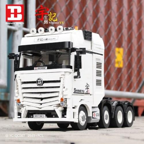 YC-QC007 Tractor Truck Model Rc Car APP Remote Control High-Tech MOC Series Childrens Educational Assembling Toy Building Block