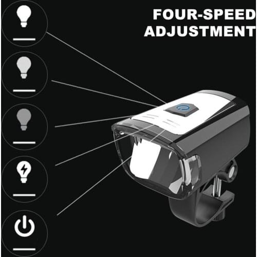 Bike Light Ultra Bright Bike Front Lamp Outdoor Cycling Front Headlight 300 Lumen 1600mAh Luces de seguridad para bicicletas 1pc