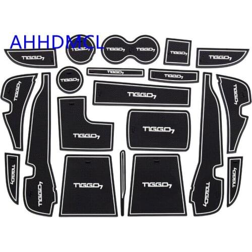 Car Door Groove Mat Gate Slot Cup Armrest Storage Pad Mat For Chery Tiggo 7 2018 2019