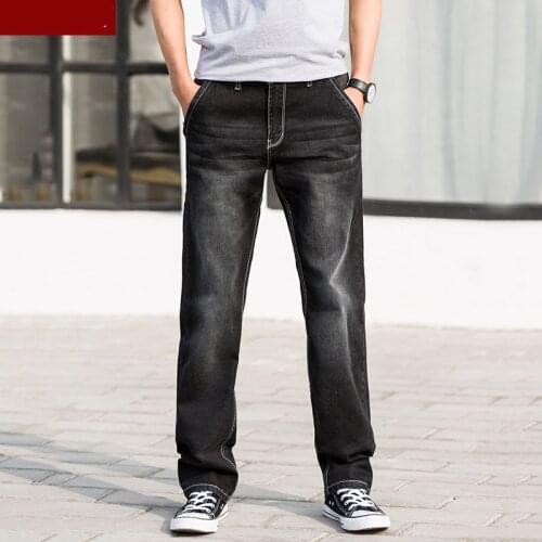 Men jeans pants trousers stretch large size big 6XL 7XL 8XL 9XL 10XL 44 46 48 summer autumn classic casual jeans home