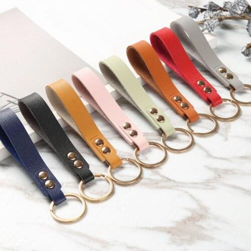 New Fashion Pu Leather Keychain Casual Leather Strap Lanyard Key Chain Waist Wallet Keychains Car Keyring Keyholder Jewelry Gift
