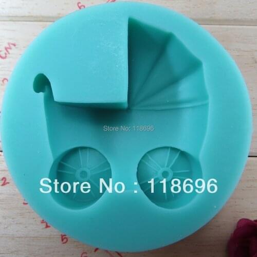 New style large wholesale hot sale pram chocolate silicon mold fondant Cake decoration mold