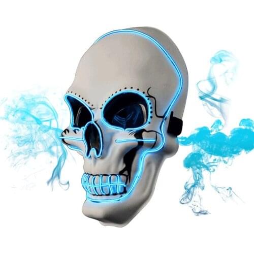Easter Cosplay Imp Mask EL Cold Light LED Glow Mask Christmas Party Facial Dress