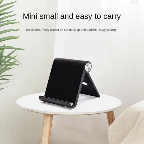 Cell Phone Stand Holder Mobile Phone Dock Compatible for iPhone Samsung Android Smartphone Holder Desk Adjustable Foldable Blac