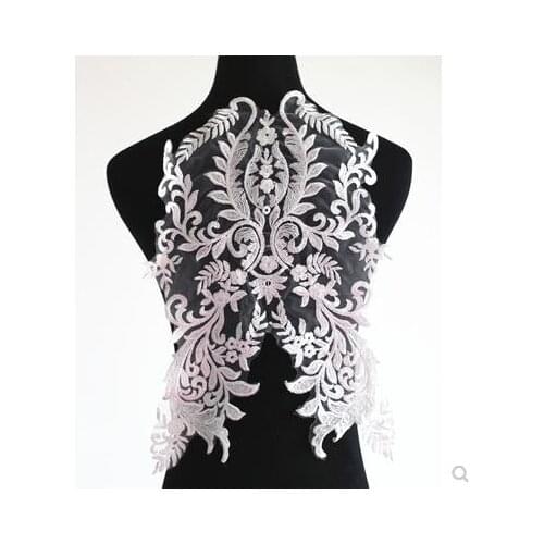 Transparent Embroidery Lace Flower Piece Handmade Diy Wedding Dress Clothes Decoration Other Materials