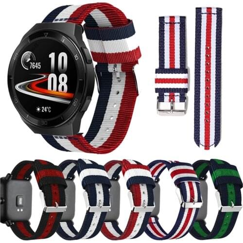 20mm 22mm Nylon Canvas Srap For Huawei Watch GT 2E GT2E Bracelet For Honor watch Magic 2 straps for Huawei GT 2 42mm 46mm band