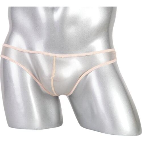 2XL Sexy Gay Thong G-string Fishnet Mesh Transparent Underwear Lingerie Sissy Cueca Gay Thongs Slip Hombre T-back Men Panties