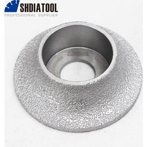 SHDIATOOL Dia75mmX20mm Profile Wheel For Demi-bullnose Edge, Vacuum Brazed Diamond Grinding Wheel