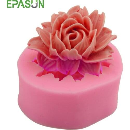 Silicone Soap Mold for Making Rose Flower Fondant 3d DIY Form Handmade Cake Decorating Sugarcraft Moulds Silicon Mold Tools
