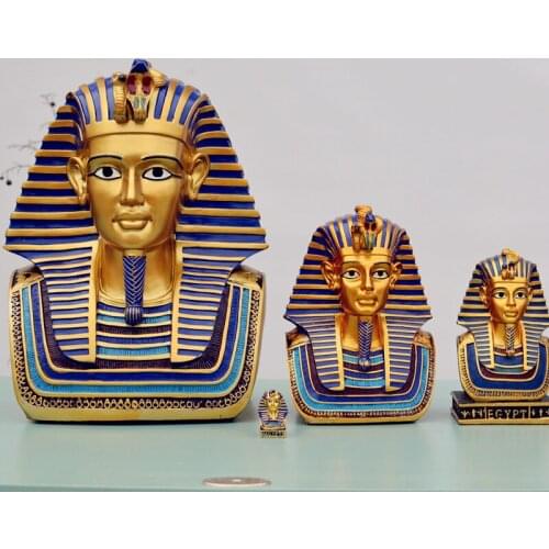 EGYPTIAN STYLE PHARAOHS TUTANKHAMUN STATUE&SCULPTURE RESIN ART&CRAFT HOME DECORATION FURNISHING ARTICLES R270