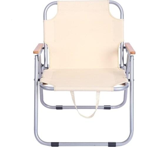 New outdoor aluminum alloy double folding chair convenient self driving camping courtyard leisure chair lunch break chair