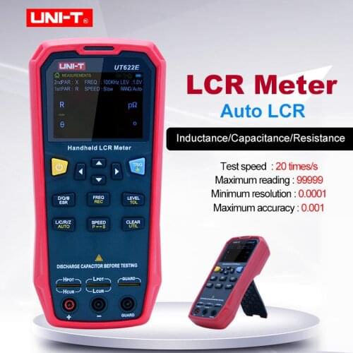 UNI-T UT622E/UT622C/UT622A Handheld LCR Meters LCD Digital Bridge Capacitance Inductance Resistance Frequency Tester Multimeter