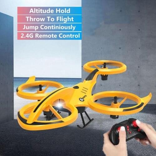 Air Pressure Height Hold RC Drone Stunt Roll Throw To Flight Leapfrog Auto Circle Surround Fly LED Remote Control Quadcopter Toy