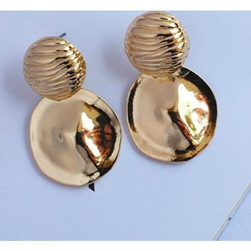 YDGYExaggerated design of earrings with tactile nails Geometric retro-circular Earrings