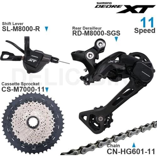 SHIMANO DEORE XT M8000 11v 11Speed Groupset RD SL CN M8000 Rear Derailleur SGS Shifter M7000 Cassette 11-40T/42T/46T MTB Bike