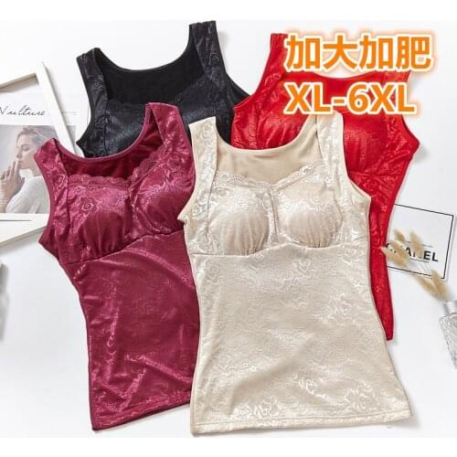 Winter Women Warm Sexy Top Stretch Cami with Built-in Bra V Neck Velvet Straps Tank Top Bra Tops Plus Size Padded Lace Camisole