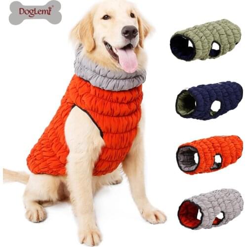 2020 Winter Pet Dog Clothes Super Warm Jacket Elastic Fit Reversible Pet Clothes Pet Hair Free Winter Dog Jacket Vest