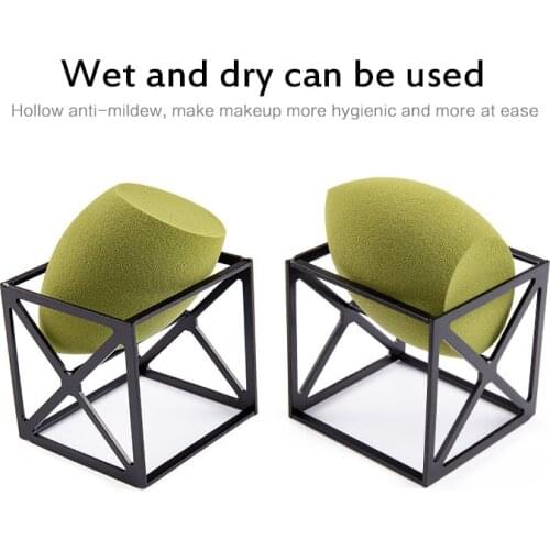 1Pcs Metal Bracket Makeup Puff Holder Makeup Beauty Egg Powder Sponge Display Stand Box Dryer Organizer Beauty Shelf Tools
