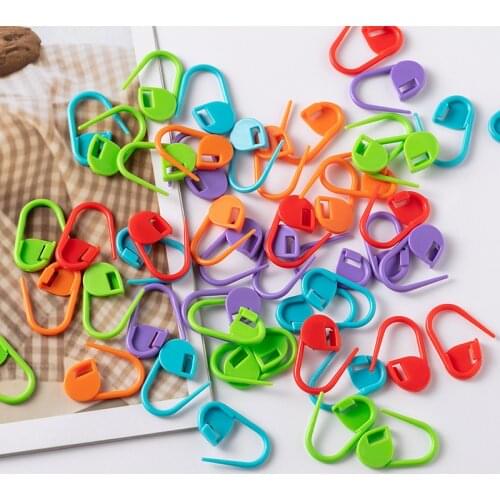 100Pcs DIY Colored Plastic Mark Small Pin Button For Knitting Sweater Knitting Auxiliary Tool Auxiliary Tool